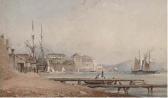 OGLE John Connel A Paddlesteamer Lying Off Corfu Before The Palace OGLE John Connel A Paddlesteamer Lying Off Corfu Before The Palace
