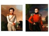OLESZKIEWITSCH Joseph Gemäldepaar Mit Darstellung Zweier Junger Offiziere OLESZKIEWITSCH Joseph Gemäldepaar Mit Darstellung Zweier Junger Offiziere