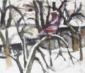 OLTMANN Willi Nachbarhäuser Im Schnee OLTMANN Willi Nachbarhäuser Im Schnee
