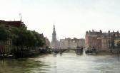 OPPENOORTH Willem J. Amsterdam, Binnen Amstel Naar De Munt Gezien OPPENOORTH Willem J. Amsterdam, Binnen Amstel Naar De Munt Gezien