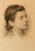 ORPEN William A Profile Portrait Of A Young Man ORPEN William A Profile Portrait Of A Young Man