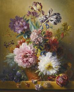 Georgius Jacobus J. Van Os - An Opulent Flower Still Life