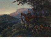 OSTHAUS Edmund Henry Enjoying Sunset After A Long Day's Hunt OSTHAUS Edmund Henry Enjoying Sunset After A Long Day's Hunt