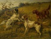 OSTHAUS Edmund Henry Setters And A Pointer In A Landscape OSTHAUS Edmund Henry Setters And A Pointer In A Landscape
