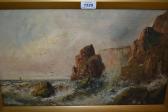 OWEN Joel Rocky Coastal Outcrop With Distant Shipping OWEN Joel Rocky Coastal Outcrop With Distant Shipping