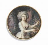 PÉRIN-SALBREUX Lié Louis A Young Lady In A Floral Landscape PÉRIN-SALBREUX Lié Louis A Young Lady In A Floral Landscape