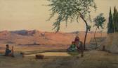 p. macgregor wilson 'gulaher' Arab Smokers By A Pool p. macgregor wilson 'gulaher' Arab Smokers By A Pool