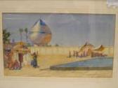 P. MACGREGOR WILSON A Watercolour Of An Eastern Scene With Mosque Buildings P. MACGREGOR WILSON A Watercolour Of An Eastern Scene With Mosque Buildings