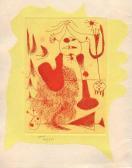 PAALEN ALICE Sablier Couche. Frontispice Par Joan Mire PAALEN ALICE Sablier Couche. Frontispice Par Joan Mire