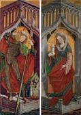 Pacher Friedrich St Florian Of Lorch, Left Wing From An Alterpiece (interior); And Mary Magdalene, Right Wing From An Altarpiece (interior) Pacher Friedrich St Florian Of Lorch, Left Wing From An Alterpiece (interior); And Mary Magdalene, Right Wing From An Altarpiece (interior)