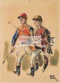 PACKER Harold George Jockeys Returning To The Weighing Room PACKER Harold George Jockeys Returning To The Weighing Room