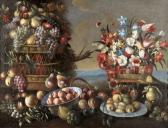 PADILLA Y LARA Juan Nature Morte Aux Fleurs Et Fruits PADILLA Y LARA Juan Nature Morte Aux Fleurs Et Fruits