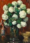 PAGES Jules Eugene Still Life With Pink An Yellow Roses In A Vase; Still Life With White Flowers In A Vase (a Pair) PAGES Jules Eugene Still Life With Pink An Yellow Roses In A Vase; Still Life With White Flowers In A Vase (a Pair)