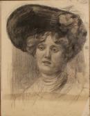 PAGLIEI Giocchino Donna Con Cappello PAGLIEI Giocchino Donna Con Cappello
