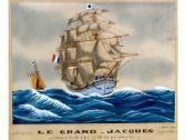 PAJOT Gilbert Le Grand Jacques Rentrant Ses Bonnettes De Hune Par Belle Brise Pour Entrer En Loire PAJOT Gilbert Le Grand Jacques Rentrant Ses Bonnettes De Hune Par Belle Brise Pour Entrer En Loire