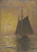 PANSING Fred Gaff-rigged Boat At Sunset PANSING Fred Gaff-rigged Boat At Sunset