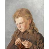 PANTAZIS Périclès Young Girl Knitting PANTAZIS Périclès Young Girl Knitting