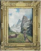 paoletti Paesaggio Montano Con Contadina E Mucca paoletti Paesaggio Montano Con Contadina E Mucca