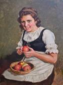 PAP Emil Tânără Cu Mere / Young Woman With Apples PAP Emil Tânără Cu Mere / Young Woman With Apples