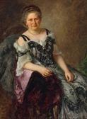 PAPPERITZ Fritz Georg Dreiviertelportrait Einer Sitzenden Dame Im Ballkleid Mit Perlenkette PAPPERITZ Fritz Georg Dreiviertelportrait Einer Sitzenden Dame Im Ballkleid Mit Perlenkette