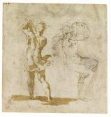 PARMIGIANO Girolamo Fr. Mazzola Studies Of An Executioner And A Seated Figure PARMIGIANO Girolamo Fr. Mazzola Studies Of An Executioner And A Seated Figure