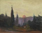 PARTHÉNIS Constantin Paysage Grec, Soleil Couchant PARTHÉNIS Constantin Paysage Grec, Soleil Couchant