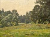 PARTURIER Eugène Louis Summerylandscape With A Woman Sunbathing PARTURIER Eugène Louis Summerylandscape With A Woman Sunbathing