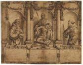 PASSAROTTI Bartolomeo Pietà Flankiert Von Den Heiligen Franz Von Paola Und Franz Von Assisi PASSAROTTI Bartolomeo Pietà Flankiert Von Den Heiligen Franz Von Paola Und Franz Von Assisi