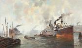 PAUWELS Henri Jozef Antwerpse Haven Met Vrachtschepen PAUWELS Henri Jozef Antwerpse Haven Met Vrachtschepen