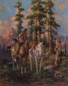 PAXSON Edgar Samuel Two Scouts Watching Custer's Command, Big Horn PAXSON Edgar Samuel Two Scouts Watching Custer's Command, Big Horn