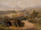 PAYNE David Landscape With Donkey And Tent PAYNE David Landscape With Donkey And Tent