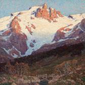 PAYNE Edgar Alwin Footbridge Below Snowcapped Peaks PAYNE Edgar Alwin Footbridge Below Snowcapped Peaks
