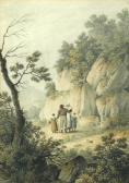 PAYNE William A Back View Of A Family In A Landscape PAYNE William A Back View Of A Family In A Landscape
