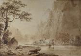 PAYNE Wingate River Gorge With Rowing Boat And Figures PAYNE Wingate River Gorge With Rowing Boat And Figures