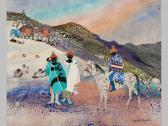 PAYNTER Cathryne Basuto Men On Horseback PAYNTER Cathryne Basuto Men On Horseback