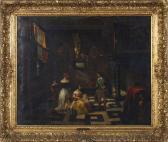 PECRUS Charles Francois Interior Scene With Gentleman PECRUS Charles Francois Interior Scene With Gentleman