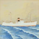 pedersen peder Seascape With J. Lauritzens American Reefer. pedersen peder Seascape With J. Lauritzens American Reefer.