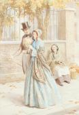 PEGRAM Frederick Young Couple And A Flower Seller In The Street PEGRAM Frederick Young Couple And A Flower Seller In The Street
