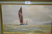 PENDREICH M J Sailing Barge Off A Coastline PENDREICH M J Sailing Barge Off A Coastline