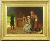 PENN MORGAN William A Lady At The Easel, O/c PENN MORGAN William A Lady At The Easel, O/c