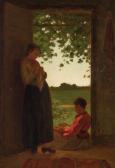 penn morgan William Landscape With Two Women At Door penn morgan William Landscape With Two Women At Door