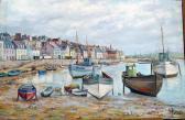 PERESS Pierre Bateaux Sur Le Canal/le Port/etretat PERESS Pierre Bateaux Sur Le Canal/le Port/etretat