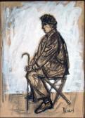 PERESS Pierre Le Christ/composition Abstraite/homme Assis PERESS Pierre Le Christ/composition Abstraite/homme Assis
