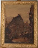 PERLBERG Friedrich Village Scene PERLBERG Friedrich Village Scene