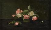 PERMAN Louisa Ellen Pink And White Roses PERMAN Louisa Ellen Pink And White Roses