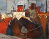 PERRÉ Danièle Bateaux À Quai, Dieppe PERRÉ Danièle Bateaux À Quai, Dieppe