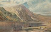 PERRIN John W. Cattle In A Highland Landscape. PERRIN John W. Cattle In A Highland Landscape.