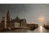 PETHER Henry Venedig Im Mondschein Mit Ansicht Der Kirche Von San Giorgio Maggiore PETHER Henry Venedig Im Mondschein Mit Ansicht Der Kirche Von San Giorgio Maggiore