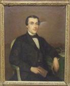 Petit C. Portrait D'homme Assis En Buste Petit C. Portrait D'homme Assis En Buste