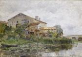PETITJEAN Edouard Paysage Bord De Riviere PETITJEAN Edouard Paysage Bord De Riviere
